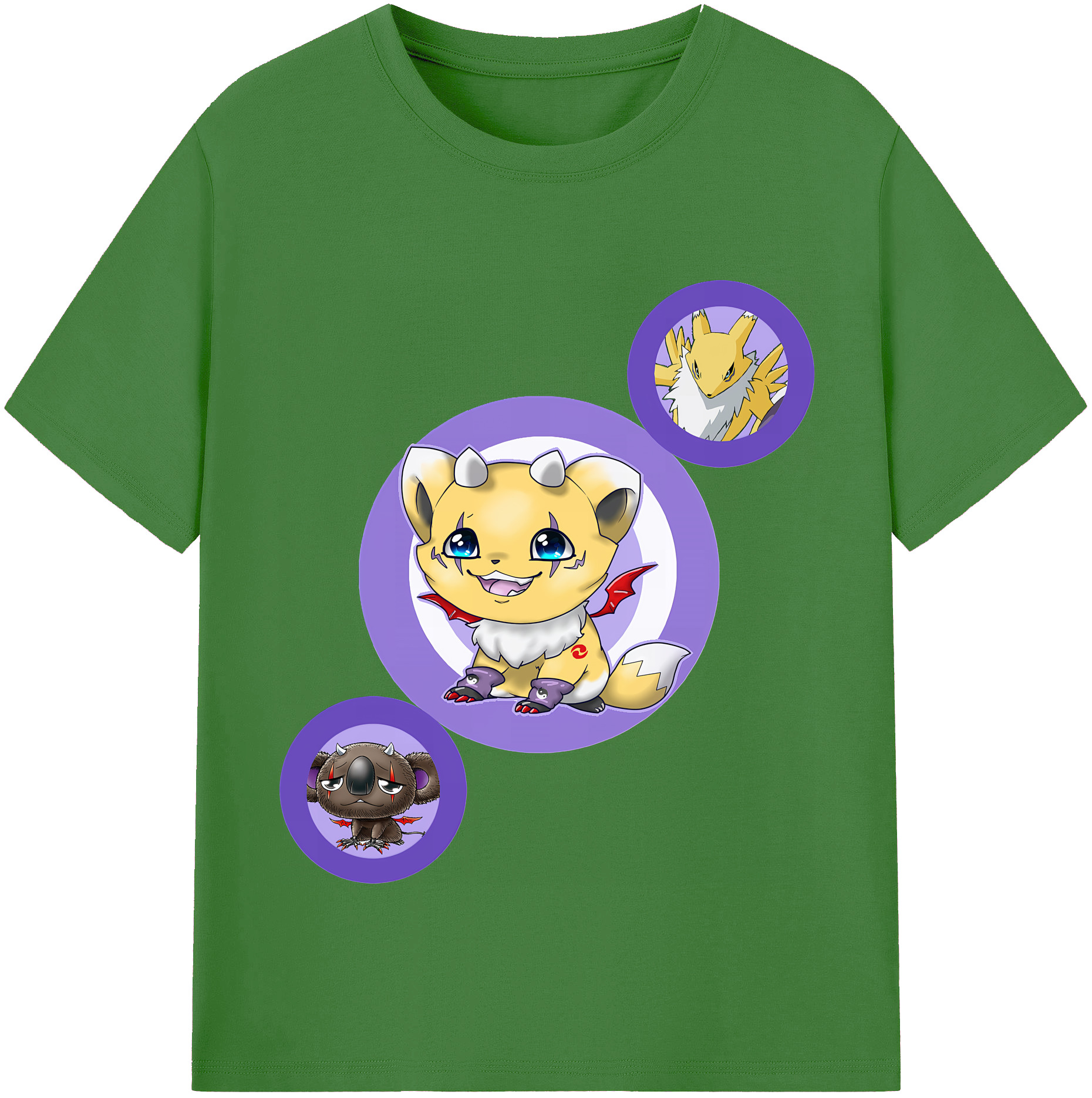 （画像用） Digimon デジタルモンスター/デジモン レディースカジュアルプリントTシャツ（綿100％）